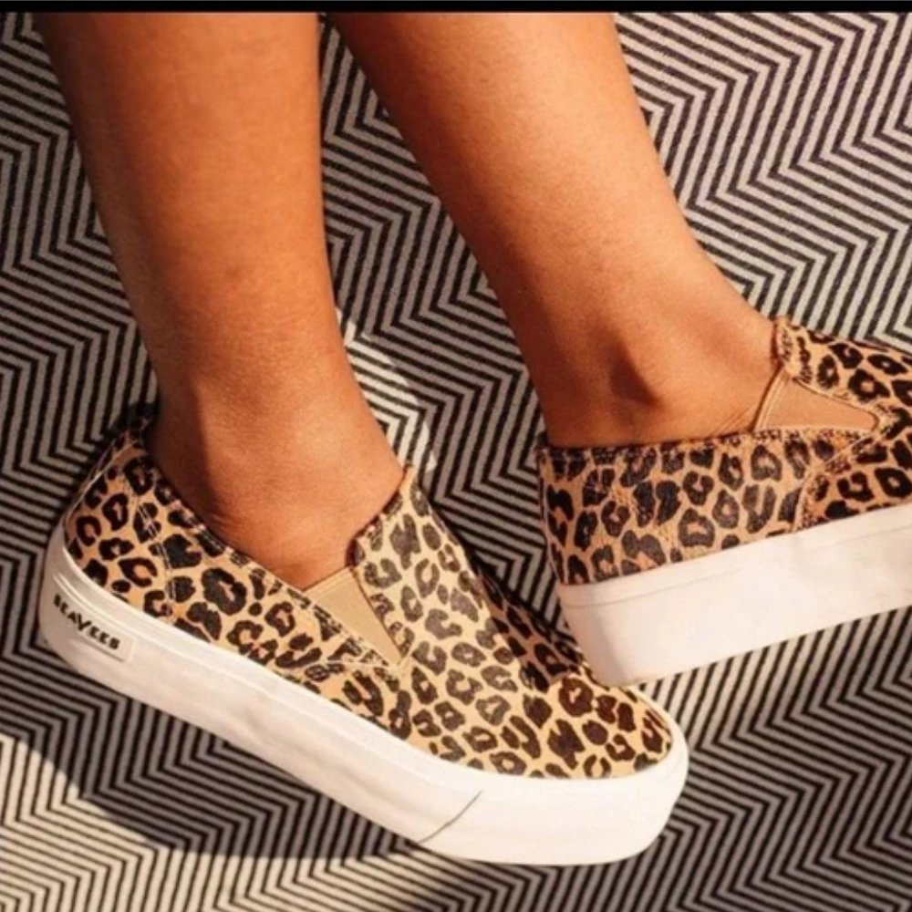 SEAVEES Haircalf Platform Sneakers Shoes - Picture 5 of 14